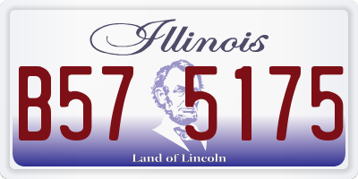 IL license plate B575175