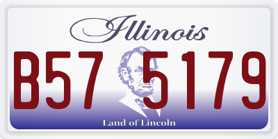 IL license plate B575179