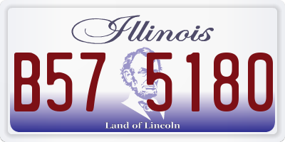 IL license plate B575180