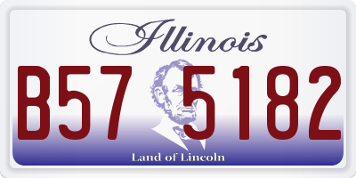 IL license plate B575182