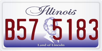 IL license plate B575183