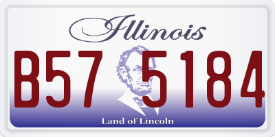 IL license plate B575184