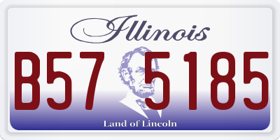IL license plate B575185
