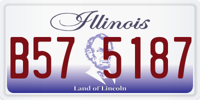 IL license plate B575187
