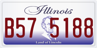 IL license plate B575188