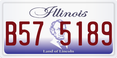 IL license plate B575189