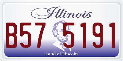 IL license plate B575191