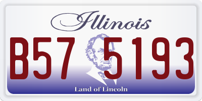 IL license plate B575193