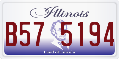 IL license plate B575194