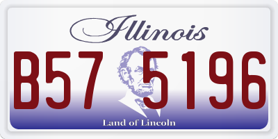 IL license plate B575196