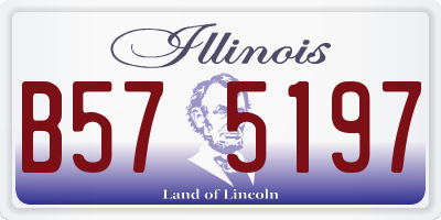 IL license plate B575197