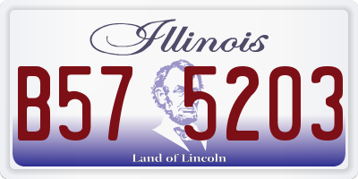 IL license plate B575203