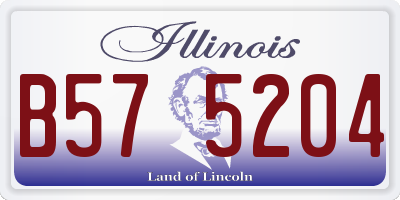 IL license plate B575204