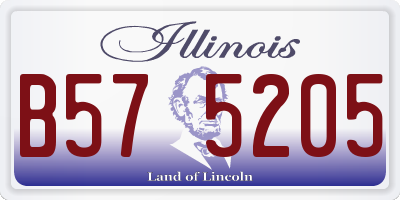 IL license plate B575205