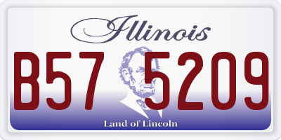 IL license plate B575209