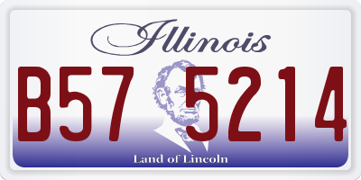 IL license plate B575214