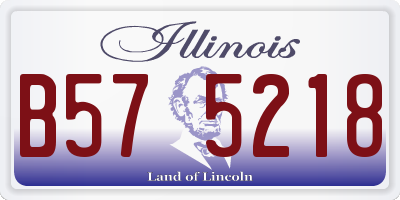 IL license plate B575218