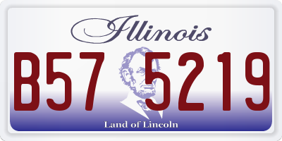 IL license plate B575219