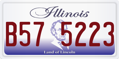 IL license plate B575223