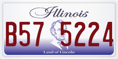 IL license plate B575224