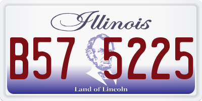 IL license plate B575225