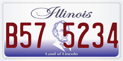 IL license plate B575234