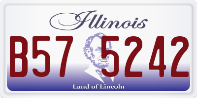 IL license plate B575242