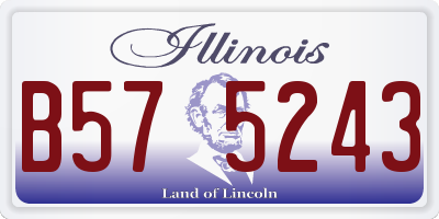 IL license plate B575243