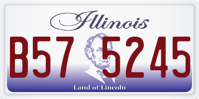 IL license plate B575245