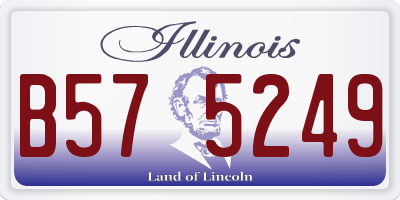 IL license plate B575249