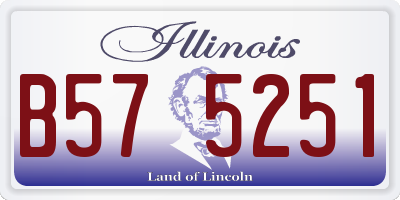 IL license plate B575251