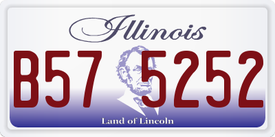 IL license plate B575252