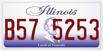 IL license plate B575253