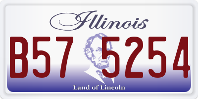 IL license plate B575254