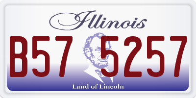 IL license plate B575257