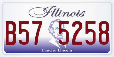 IL license plate B575258