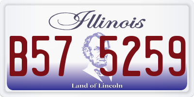 IL license plate B575259