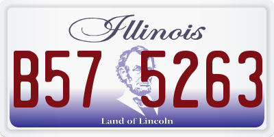 IL license plate B575263