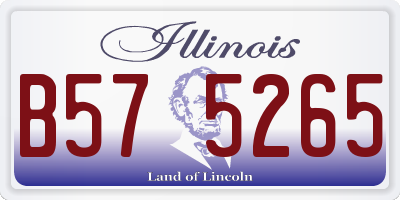 IL license plate B575265