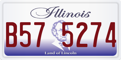 IL license plate B575274