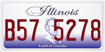 IL license plate B575278