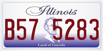 IL license plate B575283
