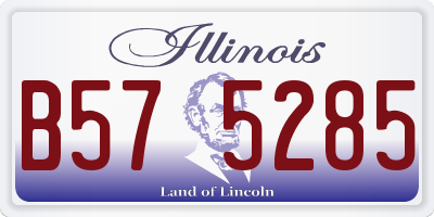 IL license plate B575285