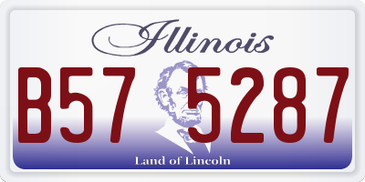 IL license plate B575287