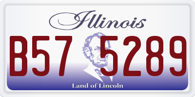 IL license plate B575289