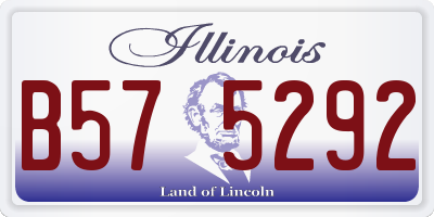 IL license plate B575292