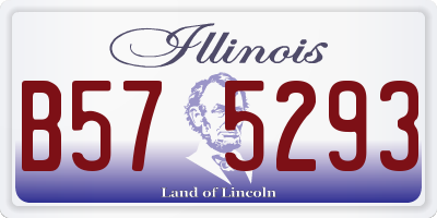 IL license plate B575293