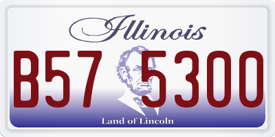 IL license plate B575300
