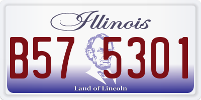 IL license plate B575301