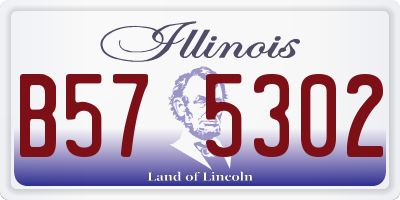 IL license plate B575302